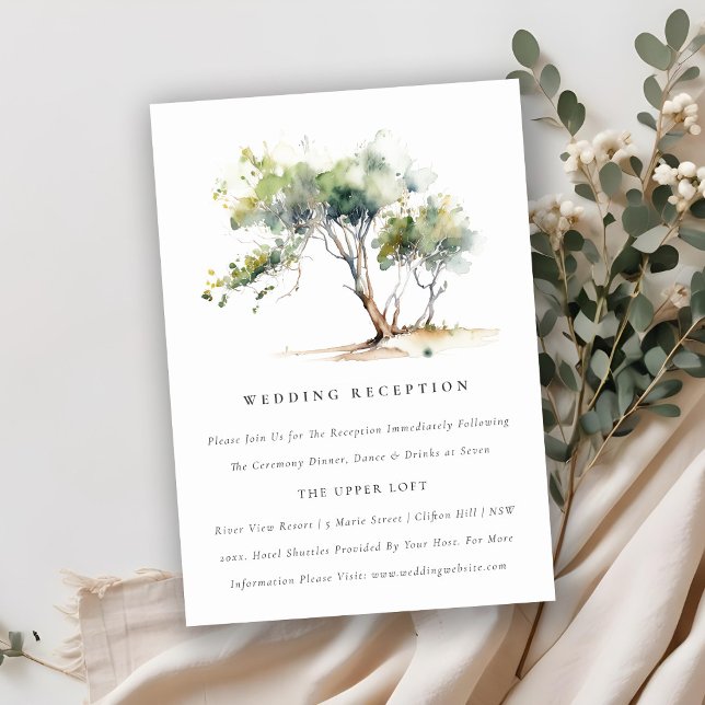 Carte D'accompagnement Accueil de mariage pour l'arbre botanique d'aquare (Créateur téléchargé)