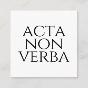 Carte D'accompagnement Acta Non Verba