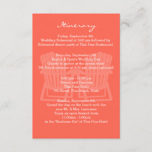 Carte D'accompagnement Adirondack Chaises Coral Intinéraire