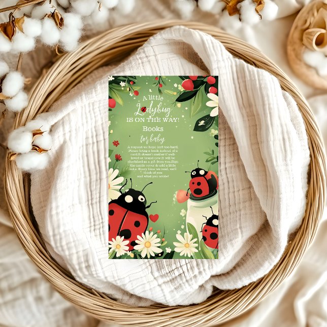 Carte D'accompagnement Adorable Little Ladybug Girl Livres pour bébés (Créateur téléchargé)