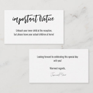 Carte D'accompagnement Adulte seulement ! 💍 Minimaliste Élégant