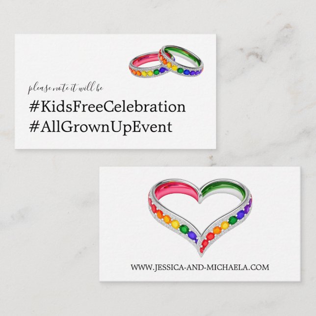 Carte D'accompagnement Adultes uniquement LGBTQ+ 🌈 Entrelacés dans la Fi (Devant / Derrière)