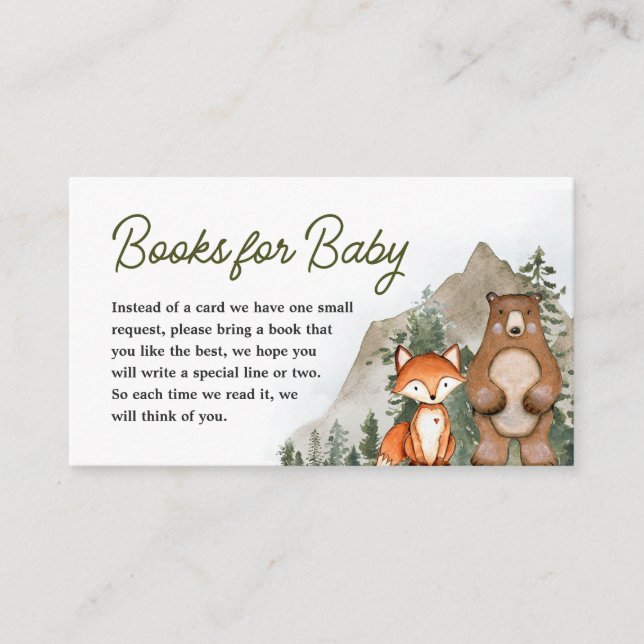 Carte D'accompagnement Adventure Await Woodland Books for Baby (Devant)