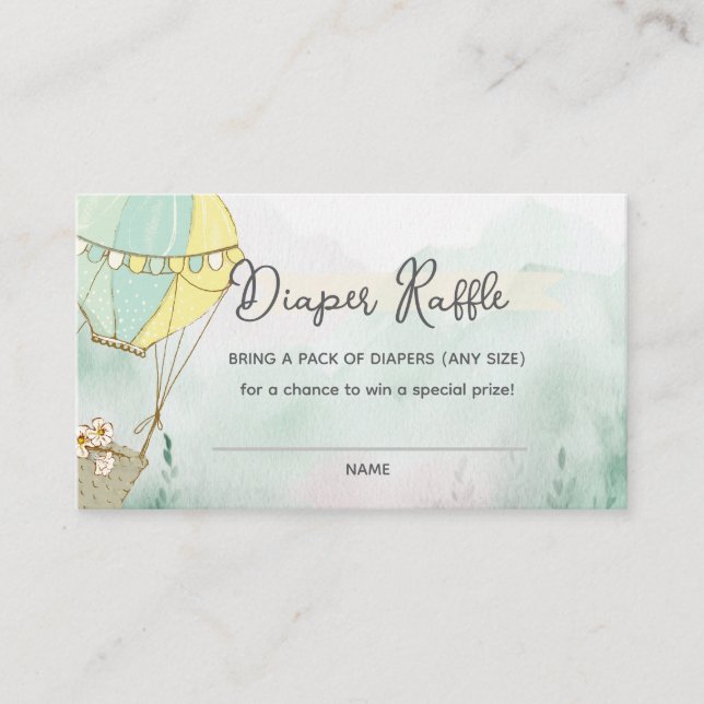 Carte D'accompagnement Adventure Awaits Diaper Raffle (Devant)