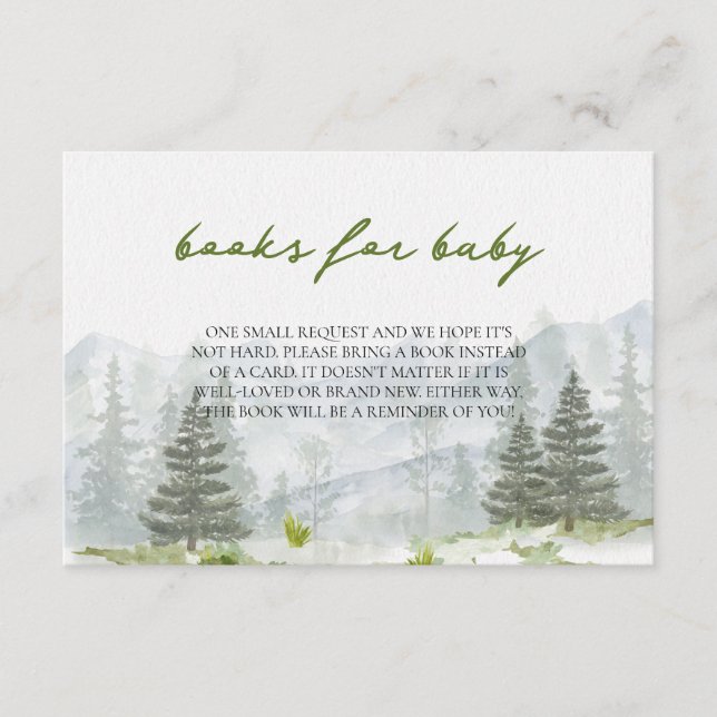 Carte D'accompagnement Adventure Begins Mountains Forest Books for Baby (Devant)