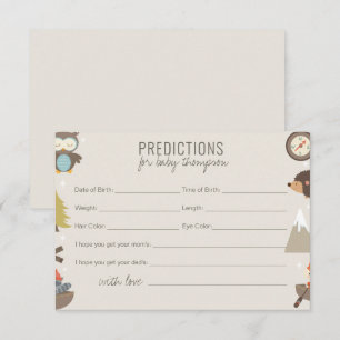 Carte D'accompagnement Adventure Woodland Neutral Predictions pour bébé