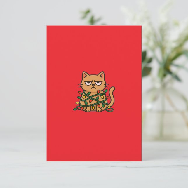 Carte D'accompagnement Aesthetic Red Background | Minimalist Design (Debout devant)