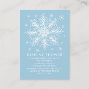 Carte D'accompagnement Affichage de Baby Shower d'hiver Little Snowflake