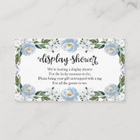 Affichage de Baby Shower Fleur Bleue Adorable