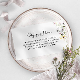 Carte D'accompagnement Affichage de Baby Shower Wildflower
