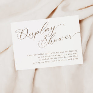 Carte D'accompagnement Affichage de douche de mariage écriture marron mod