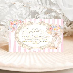 Carte D'accompagnement Affichage de fête prénuptiale Petals Prosecco