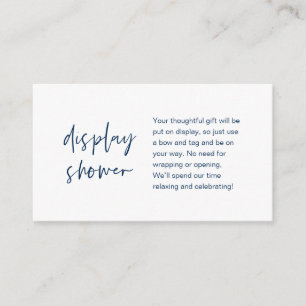 Carte D'accompagnement Affichage de mariage de douche, Moderne Minimalist