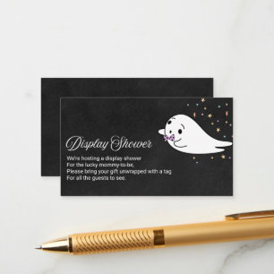 Carte D'accompagnement Affichage pour Baby Shower d'Halloween de Fantôme