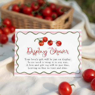 Carte D'accompagnement Affichage pour Baby Shower "Joli Petit Bébé Tomate