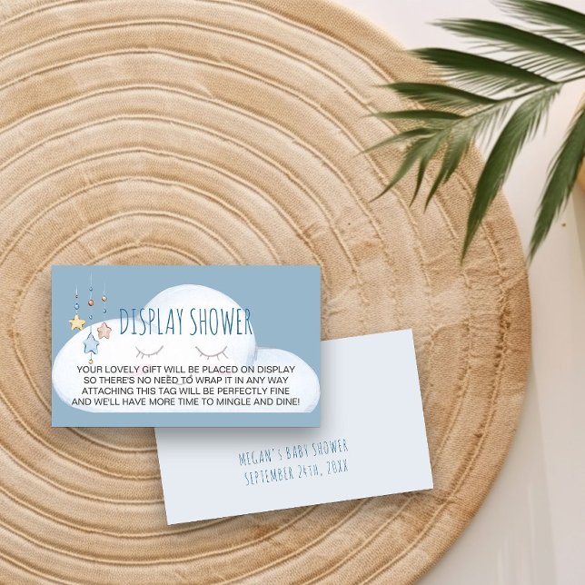 Carte D'accompagnement Afficher Douche Non Envelopper Cadeau Poème Étoile (Display Shower gift tag from my Twinkle Twinkle baby shower collection)