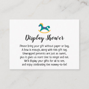 Carte D'accompagnement Afficher la carte-cadeau Baby shower avec Cheval R