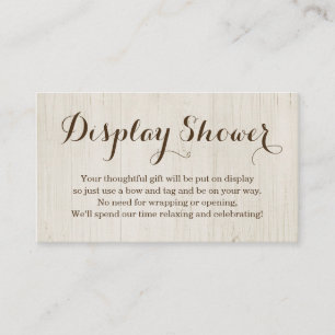 Carte D'accompagnement Afficher la douche Insertion pour l'invitation - R