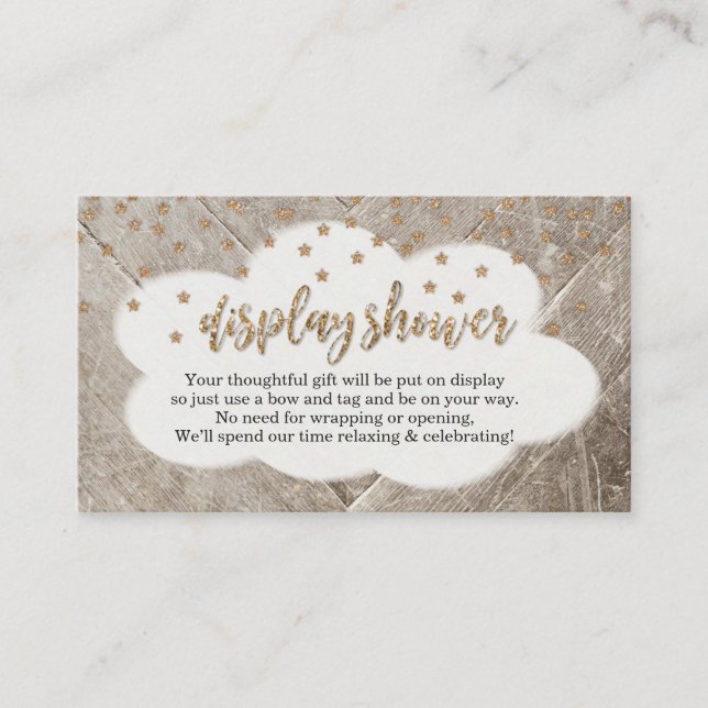 Carte D'accompagnement Afficher la douche Insertion pour l'invitation - R (Devant)