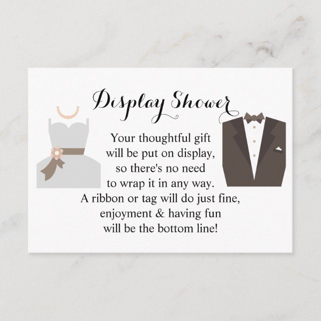 Carte D'accompagnement Afficher la mariée et la mariée Wedding shower (Devant)