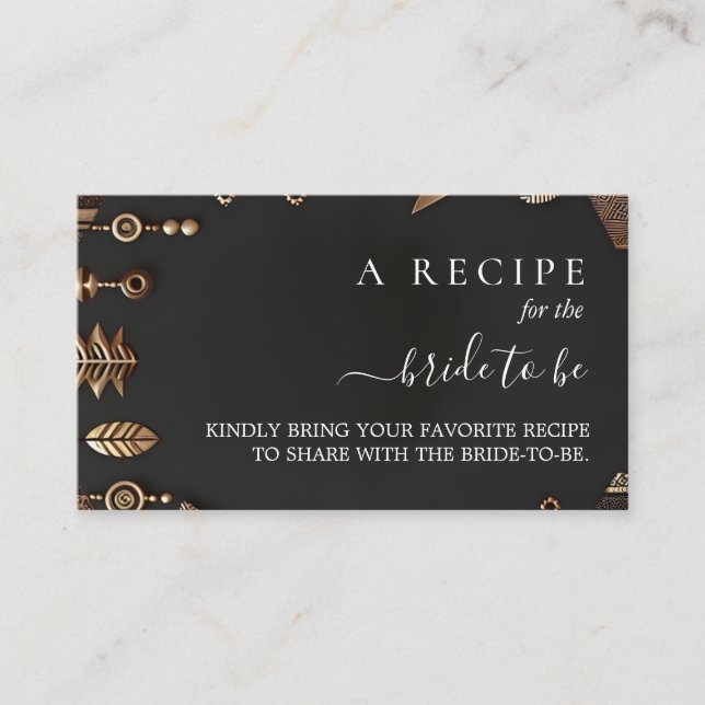 Carte D'accompagnement Africaine Marron Traditionnelle Nigeria Fête de Ma (Devant)