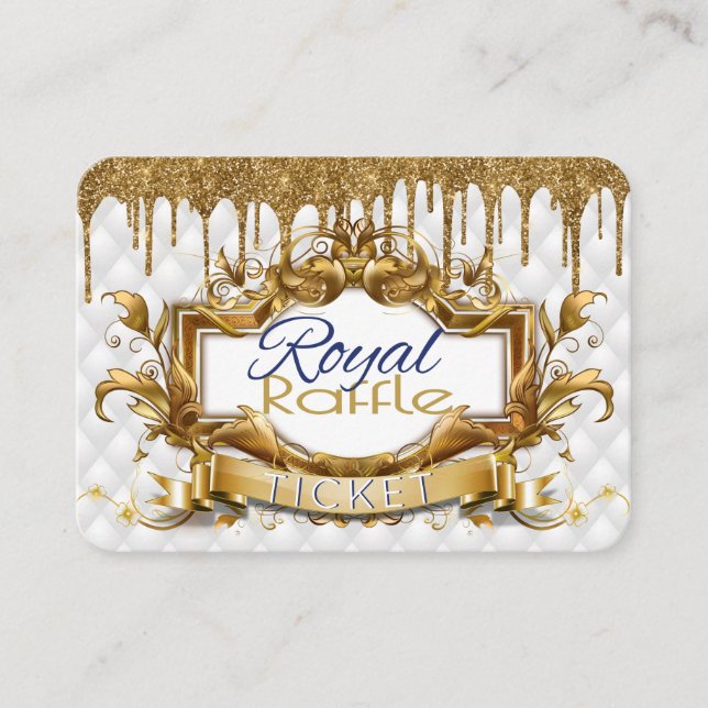 Carte D'accompagnement African Prince White|Gold Diaper Raffle (Devant)