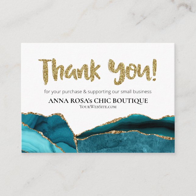 Carte D'accompagnement *~* AGATE QR Logo MERCI examen de marque AP8 (Devant)