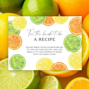 Carte D'accompagnement Agrumes - Recette pour la future mariée