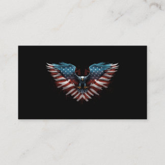 Carte D'accompagnement aigle avec drapeau américain