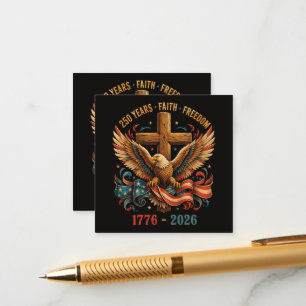 Carte D'accompagnement Aigle patriotique de 250 ans de foi et de liberté