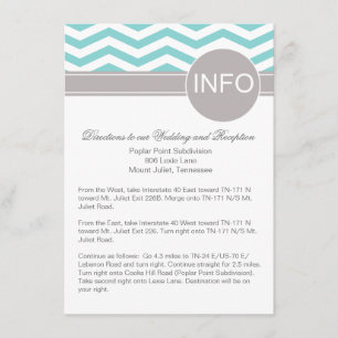 Carte D'accompagnement Aimee Chic Chevron Info Instructions Mariage sar