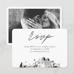 Carte D'accompagnement Albuquerque Mariage minimaliste Esquisse RSVP