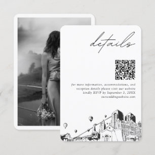 Carte D'accompagnement Albuquerque Mariage Moderne Détails QR Code