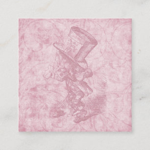 Carte D'accompagnement Alice au pays des merveilles Art rose floral fait 