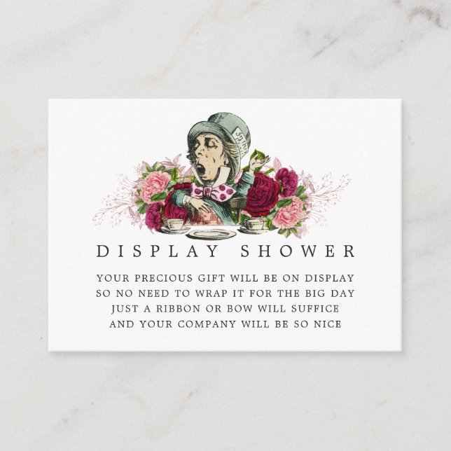Carte D'accompagnement Alice In Wonderland Baby shower Écran douche (Devant)