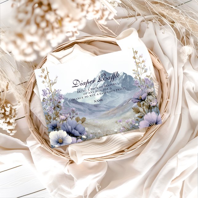 Carte D'accompagnement Alpine Bloom Serenity Diapper Raffle  (Créateur téléchargé)