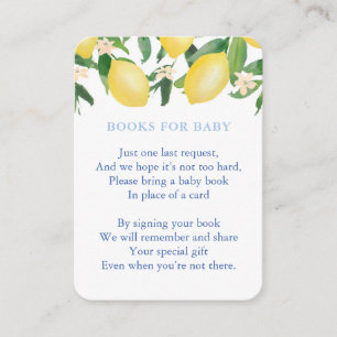 Carte D'accompagnement Amalfi Lemons Build Baby Boy's Library Baby shower