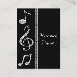 Carte D'accompagnement Amateurs de musique Diamond Shimmer sur le Mariage