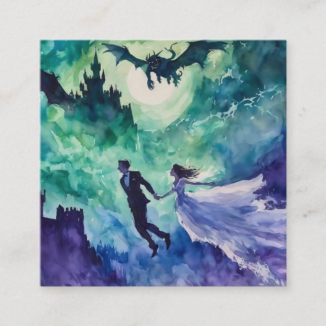 Carte D'accompagnement Amateurs de vol - Peinture aquarelle (Devant)