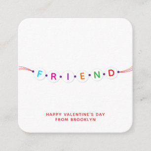 Carte D'accompagnement Ami mignon bracelet d'amitié Saint Valentin