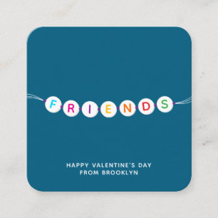 Carte D'accompagnement Amis mignon bracelet d'amitié turquoise Valentine'