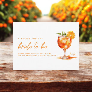 Carte D'accompagnement Amour à la Fête des mariées orange First Spritz