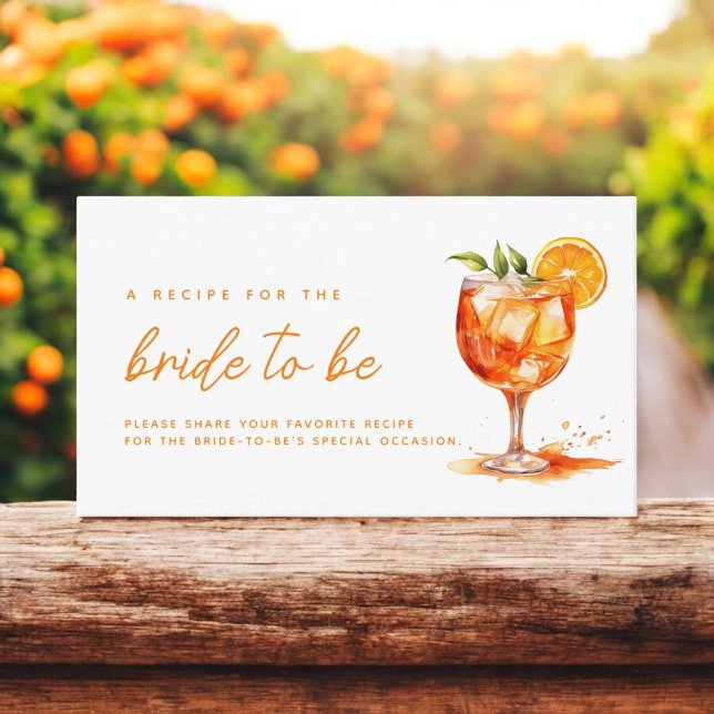 Carte D'accompagnement Amour à la Fête des mariées orange First Spritz (Créateur téléchargé)