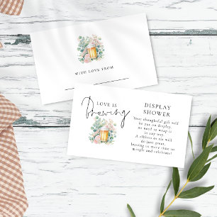 Carte D'accompagnement Amour de bière moderne Affichage de brassage Enter