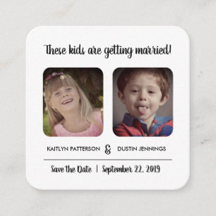 Carte D'accompagnement Amusants "Ces Enfants" Photo Enregistrer La Date