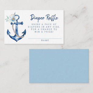 Carte D'accompagnement Ancre Baby shower nautique rabat rabat