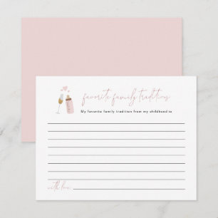 Carte D'accompagnement ANDI Dusty Rose Poppin Bouteilles Traditions famil