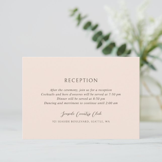Carte D'accompagnement Andrea Tan Mariage élégant (Debout devant)