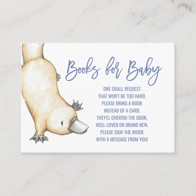 Carte D'accompagnement Animaux australiens | Livres Platypus pour bébé (Devant)