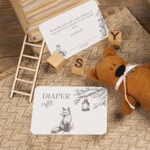 Animaux de bois Baby shower Déchets Raffle